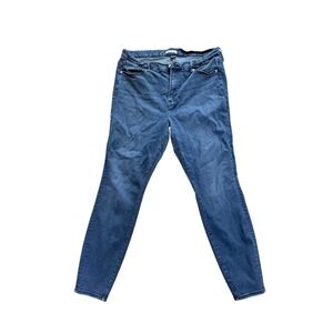 Good American Good Leg High Rise Skinny Jeans Blue Medium Wash Size 18 GL108T